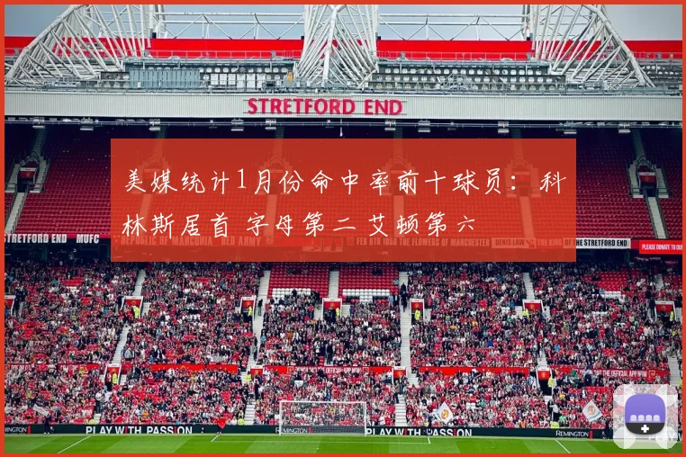 美媒统计1月份命中率前十球员：科林斯居首 字母第二 艾顿第六