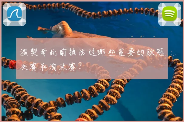 温契奇此前执法过哪些重要的欧冠决赛和淘汰赛？
